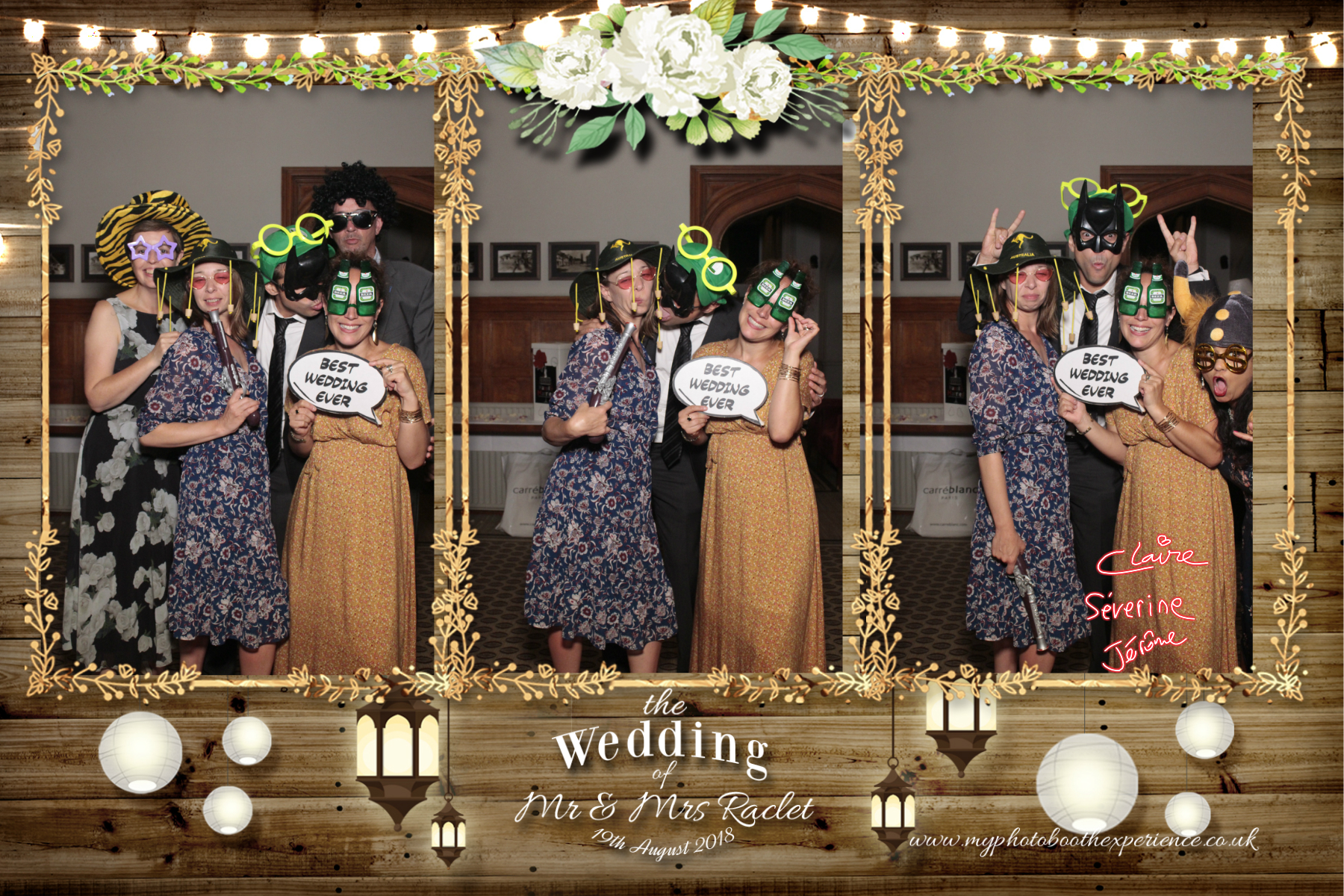 Mr & Mrs Raclet | View more photos from the event at gallery.myphotoboothexperience.co.uk/u/MyPhotoBoothExperienceLtd/Mr-Mrs-Raclet
